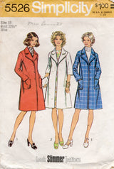 1970's Simplicity Single Breasted Coat Pattern - Bust 32.5" - No. 5526