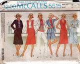 1970's McCall's Unlined Jacket or Vest, Blouse, Skirt, High Waisted Pants or Shorts Pattern - Bust 32.5-38" - No. 5515