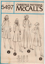 1970's McCall's Princess Line Dress with Keyhole Neckline and Scarf - Bust 36-46" - No. 5497