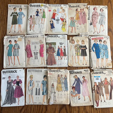 Vintage Pattern LOT of Butterick UNCHECKED patterns - Bust 29-34” - 1960-80’s