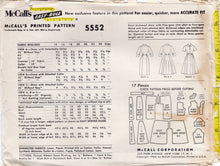 1960's McCall's Sheath or Fit and Flare Pattern with Button Tab Front - Bust 34" - No. 5552