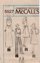 1970's McCall's Dress or Jumper pattern with low cut back - Bust 30.5-38" - no. 5527