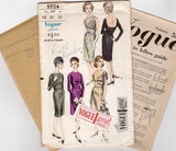 1960’s Vogue One Piece Fitted Waist Dress Pattern with Low Cut Back - Bust 31” - No. 5524