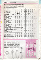 1970's Simplicity Unlined Suit and Skirt Pattern - Bust 38" - No. 6803