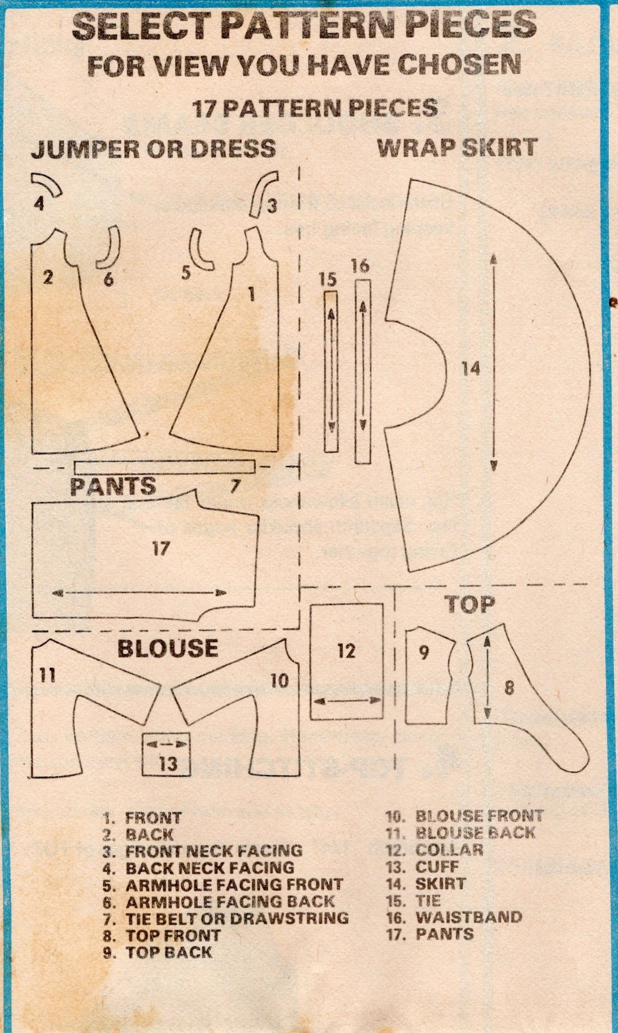 1970's McCall's "Non-Stop" Dress, Wrap Top, Wrap Skirt and Pants Pattern - Bust 31.5" - No. 5611