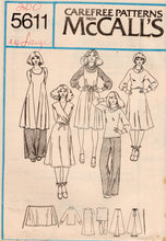 1970's McCall's "Non-Stop" Dress, Wrap Top, Wrap Skirt and Pants Pattern - Bust 32.5-46" - No. 5611