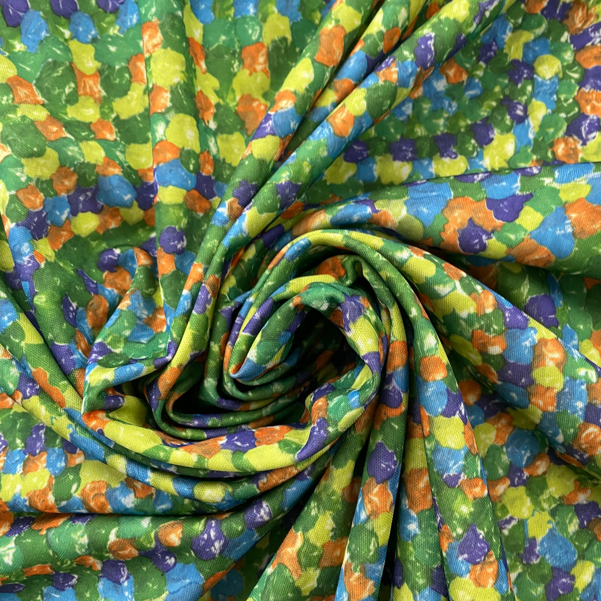 1970’s Abstract Swirl Printed Qiana Double Knit Fabric - Multiple colors available - BTY (F11)