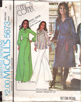 1970's McCall's Marlo's Corner Maxi or Midi Dress and Top Pattern - Bust 31.5-42" - no. 5673