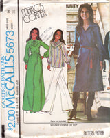 1970's McCall's Marlo's Corner Maxi or Midi Dress and Top Pattern - Bust 31.5-42" - no. 5673