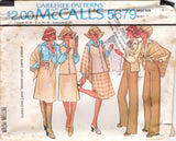 1970's McCall's Button up Shirt, Vest, Shawl, A line Skirt and Pants pattern - Bust 31.5-38" - No. 5679