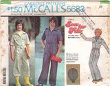 1970's McCall's Child's and Teen's Jumpsuit Pattern and Tennis Racquet cover - Chest 26-36.5" - No. 5683