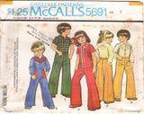 1970's McCall's Child's Western Shirt, and Yoked Pants Pattern - Chest 20-25" - No. 5691