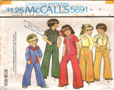 1970's McCall's Child's Western Shirt, and Yoked Pants Pattern - Chest 20-25" - No. 5691