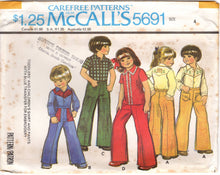 1970's McCall's Child's Western Shirt, and Yoked Pants Pattern - Chest 20-25" - No. 5691