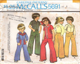 1970's McCall's Child's Western Shirt, and Yoked Pants Pattern - Chest 20-25" - No. 5691