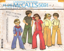 1970's McCall's Child's Western Shirt, and Yoked Pants Pattern - Chest 20-25" - No. 5691