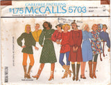 1970's McCall's Yoke Dress or Blouse Pattern with Collar or Square or Jewel Neckline - Bust 30.5-31.5" - No. 5703