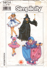 1980's Simplicity Child's Sailor Dress, Witch, and Babydoll costume - Cheryl Johnson - Size 2/4 - No. 8834