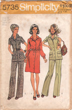 1970's Simplicity Western Style Shirt or Tunic Pattern and Pants Pattern  - Bust 42" - No. 5735