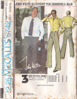 1970's McCall's Men's Set of High Waisted pants - Waist 32-44" - No. 5742