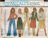 1970's McCall's Gathered Neckline Blouse with Full Sleeves, Unlined Jacket and A-Line Skirt in two lengths pattern - Bust 31.5-38" - No. 5760