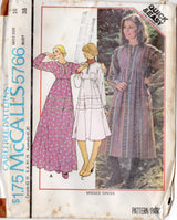 1970's McCall's Empire Waisted Pullover Dress with dolman sleeves pattern - Bust 30.5-38" - No. 5766