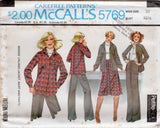 1970's McCall's Unlined Jacket with raglan sleeves, skirt and pants pattern - Bust 30.5-38" - No. 5769