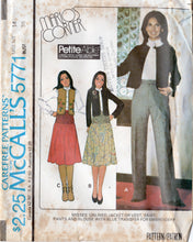 1970's McCall's Marlo's Corner Unlined Jacket or Vest, Tucked Skirt, Pants and Blouse pattern includes Embroidery - Bust 30.5-38" - No. 5771
