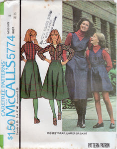 1920's McCall Drop Waist Dress Patterns with Wrap Skirt and Cap or