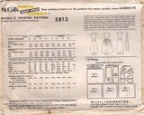 1960's McCall's Scoop Neckline Dress with Slim or Pleated Skirt Pattern - Bust 32" - No. 5813
