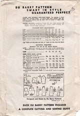 1940's DuBarry Two Piece Peplum Dress Pattern - Bust 36" - No. 5842