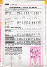 1970's Simplicity Midi or Maxi Dress Pattern with Empire Waist - Bust 38" - No. 5850