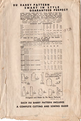 1940's DuBarry Blouse, Skirt and Vest Pattern - Bust 34" - No. 5905