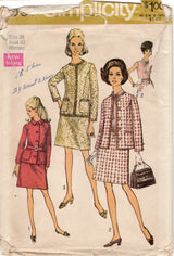 1960's Simplicity Two Piece Princess Line Suit and Blouse Pattern - Bust 42" - No. 8597