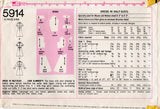 1970's Simplicity Empire Dress Pattern with Large Collar - Bust 43" - No. 5914