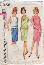 1960's Simplicity Two Piece Dress with Scallop Detail - Bust 34" - No. 5956