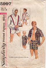 1960's Simplicity Child's Swim Trunks and Two Jacket Styles Pattern - Chest 28" - No. 5997