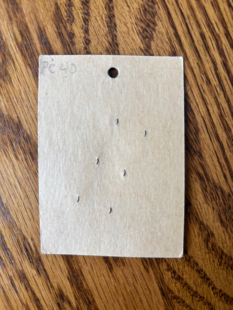 1940’s Lansing Pearl Buttons - Opaque - Set of 6 - 1/4" -  on card