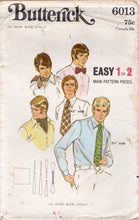 1960's Butterick Men's Accessory Pattern: Tie, Bow Tie, and Ascot Pattern - One Size - No. 6013