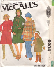 1970's McCall's Child's Coat Pattern with or without Hood - Size 8 - Chest 27" - No. 6284