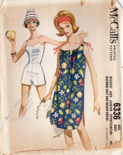 1960's McCall's One Piece Bathing Suit and Beach Dress Pattern - Bust 32" - No. 6336