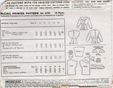 1940's McCall Pintuck Blouse Pattern with Large Yoke - Bust 30" - No. 6769