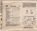 1960's McCall's Child's Low Back Dress Pattern with Built in Petticoat - Chest 28" - No. 6384