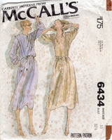 1970's McCall's Tucked Shoulder One Piece Dress pattern - Bust 32.5" - No. 6434