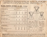 1940's McCall Child's One Piece Pinafore Dress with optional Side Panels and Sleeves Pattern - Sz 4 - Chest 23" - No. 6462