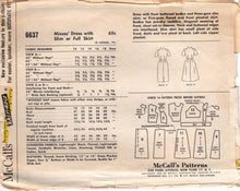 1960's McCall's Sheath or Fit and Flare Dress Pattern with 3 gore or 5 gore skirt - Bust 36" - No. 6637
