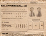1940's McCall Pleated Skirt Pattern - Waist 26" - No. 6476
