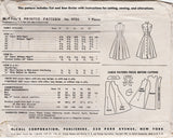 1950’s McCall's Princess Line Button Up Dress Pattern - Bust 32" - No. 9704