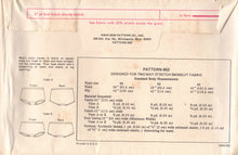 1970's Kwik Sew Men's Swim Trunks in Bikini or Regular Length Pattern - Waist 36-40" - No. 652
