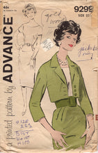 1950's Advance Sheath Dress and Bolero Jacket pattern - Bust 43" - No. 9299